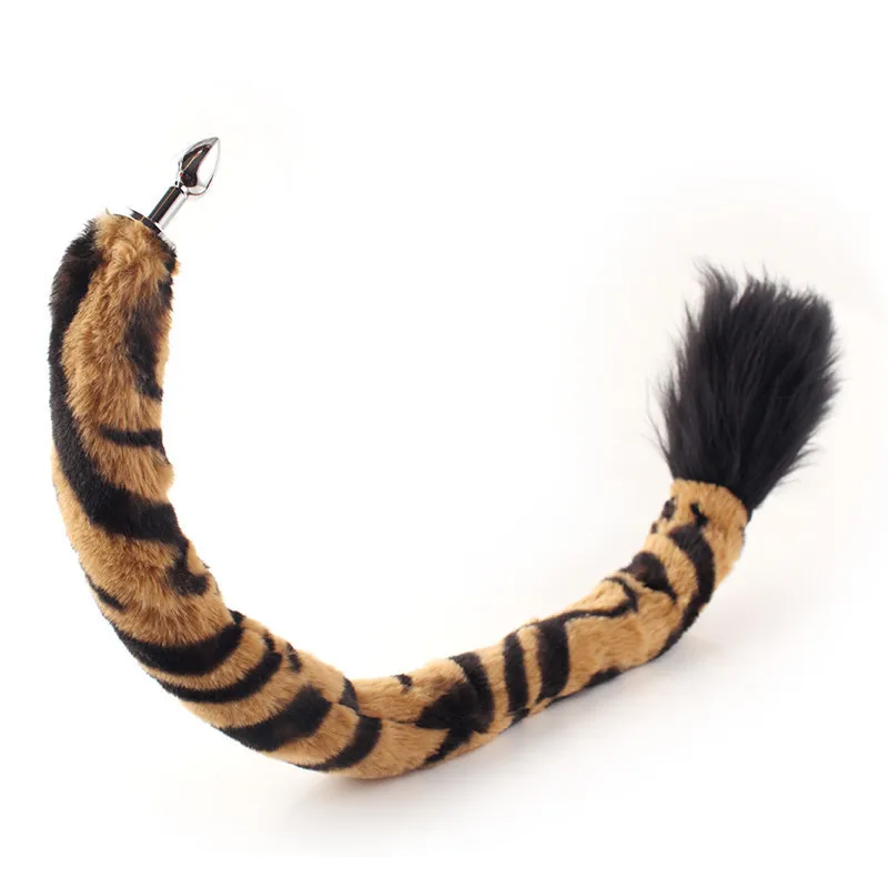 Avtagbar hästsvans analplugg Super Long Faux Fur Metal Butt Sexiga leksaker för par Cosplay Vuxen Novelty Games