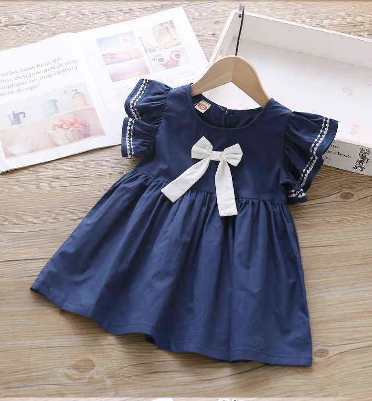 Bébé robe d'été filles robe 2020 nouveau bébé robes gland évider conception princesse robe enfants vêtements vêtements pour enfants G220506