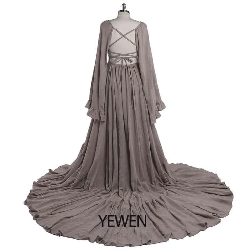 V Neck Modernity Dresses For Photoshoot Justerbar midja moderskapsklänning för baby shower maxi klänning yewen yd j220628