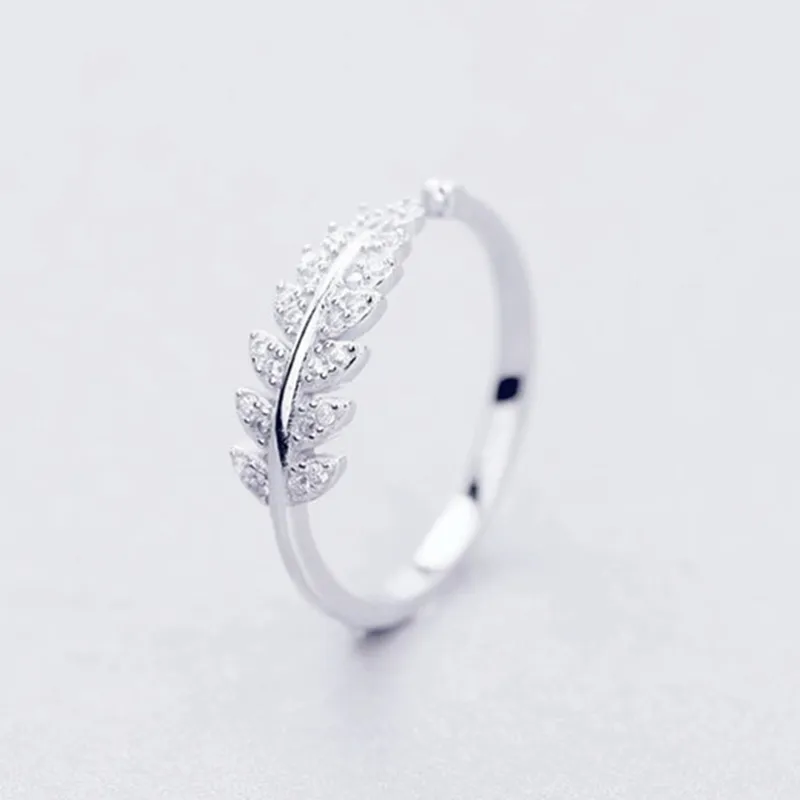 Einfache Mode Silber Farbe Feder Delphin Einstellbare Ring Exquisite Schmuck Für Frauen Party Hochzeit Verlobung Geschenk 220719