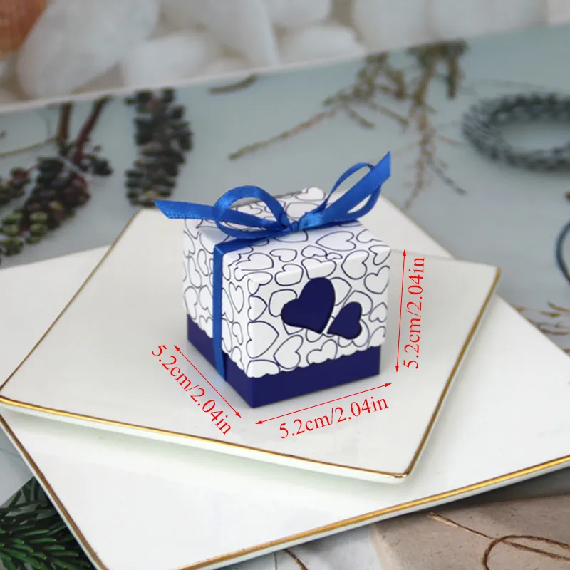 50/100 pezzi contenitore caramelle cuore amore contenitore dolce bomboniere e scatole regalo con nastro battesimo festa di compleanno decorazione di nozze 220427
