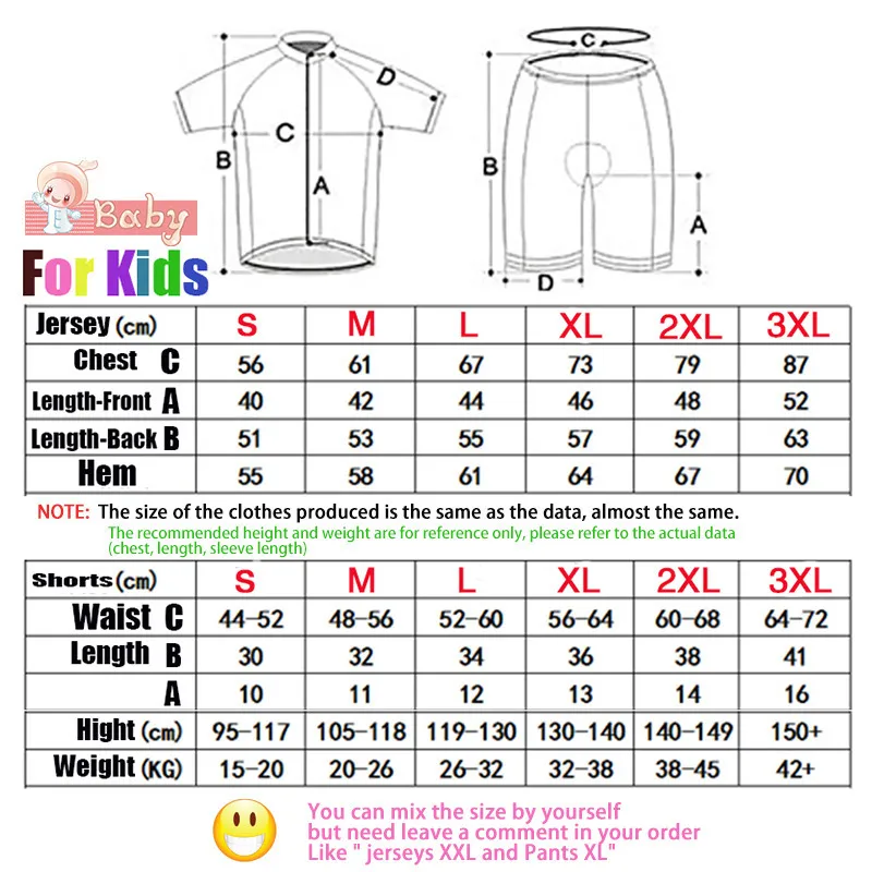Kids Cycling Jersey Set Boys Short Sleeve Summer Clothing MTB Ropa Ciclismo Child Bicycle Wear Sports Suit 220725342Q