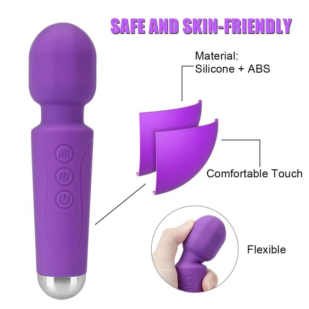 sexy Speelgoed voor Vrouwen AV Stick Vagina Clitoris Stimulator Sterke Trillingen en Mute Draagbare Massage 20 Frequentie