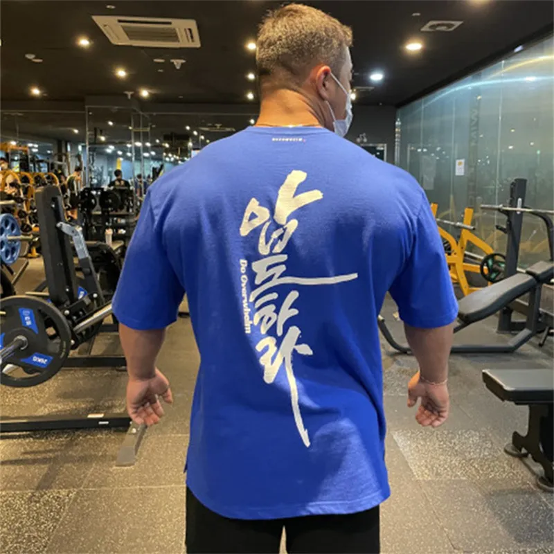 9 renk erkek tişört marka giyim giyim fitness fitness erkekler egzersiz yaz kısa kollu tshirt vücut geliştirme kas tişört 220607