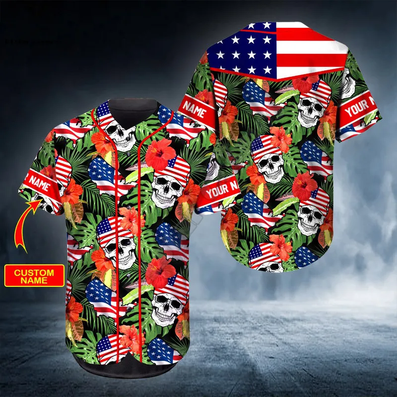 Plstar Cosmos Baseball Jersey koszulka 3D drukowana głowa czaszka krew Custom