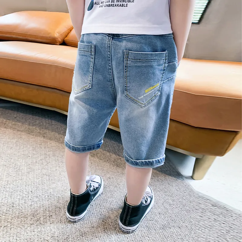 IENENS Summer Kids Baby Boys Jeans Clothes Denim Shorts Pants Elastic Waist Short Trousers Children Boy Casual Clothing Bottoms 220707