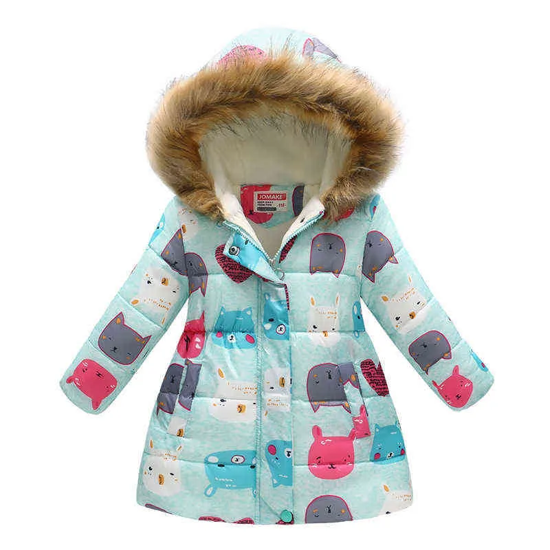 Cartoon Ragazzi Ragazze Giacca Autunno Inverno Felpa con cappuccio ragazze Giacca Bambini Capispalla caldi Giacche Abbigliamento bambini Ragazza Giù Parka J220718