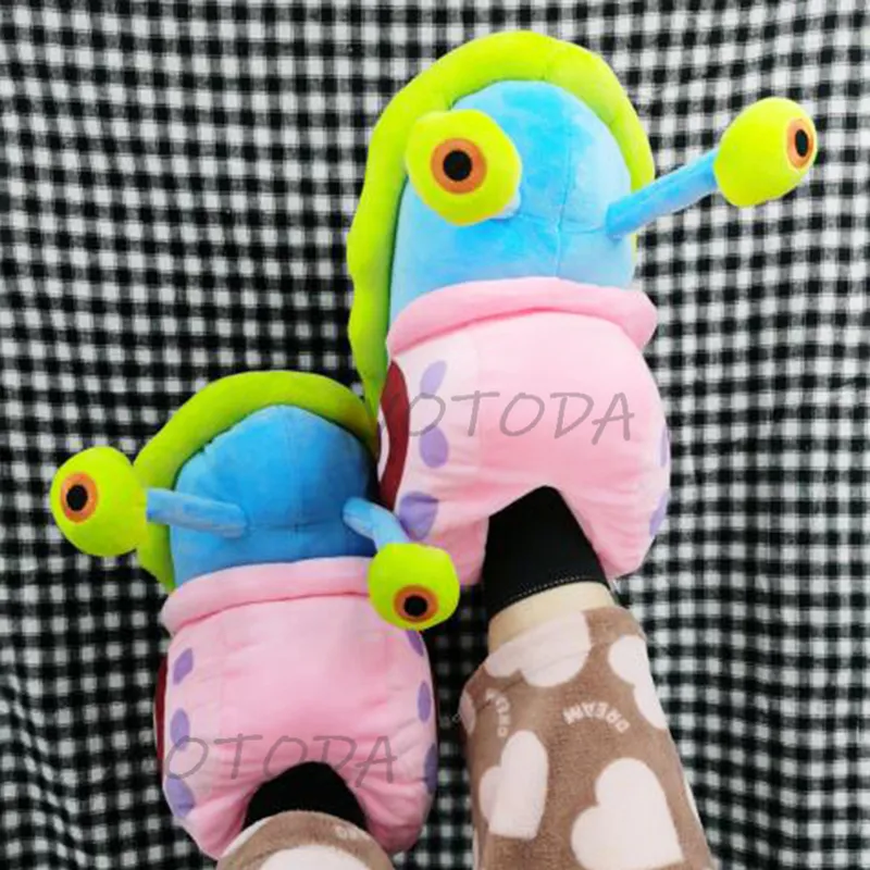 Scarpe invernali da casa Donna Gary Snails Pantofole Furry Cute Cartoon Pantofola da interni Calda peluche Infradito da donna Scivoli divertenti 220409