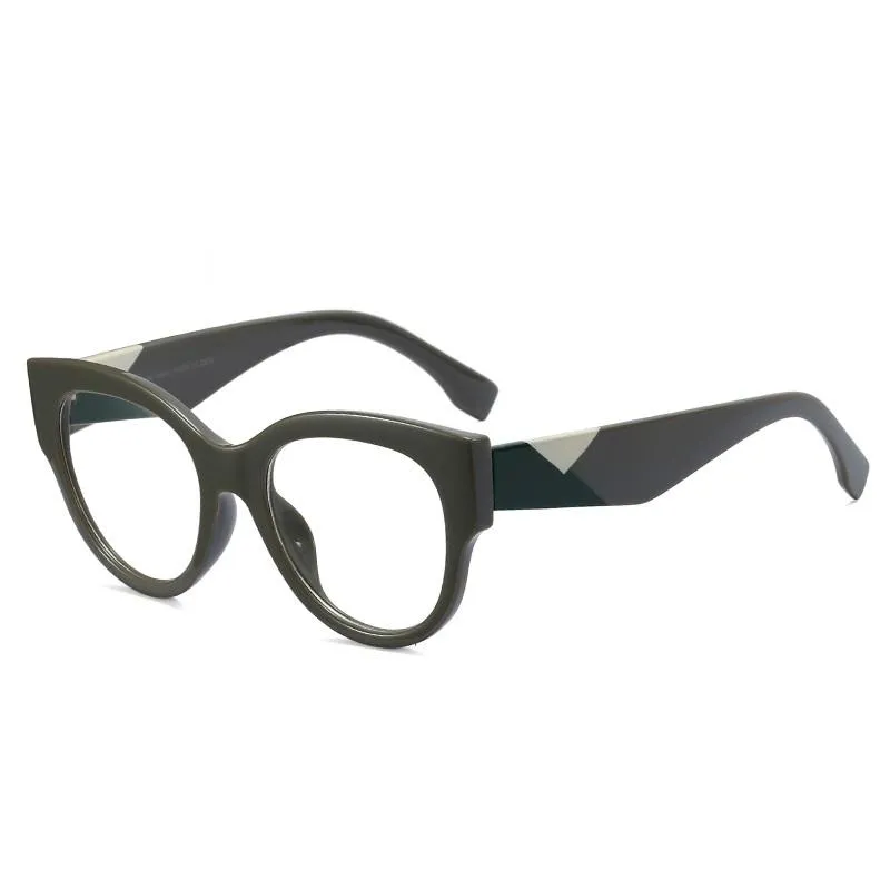 Occhiali da sole da donna di alta qualità Occhiali da lettura ottici blu Bloking doppio colore con tendenza alla moda Designer di marca vintage Oversize223n