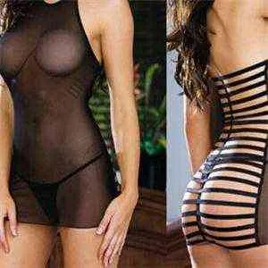 NXY Sex Vuxen leksak Sexig Babydoll Backless Sleepwear Erotic Halter Dress + G String Lenceria Porn för spel 0330