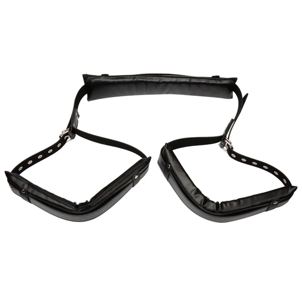 ManyJoy Fetish Sexy Accessories Black Ankle Cuffs BDSM Bondage Restraints Open Ben Slave Adult Games Erotic Toys For Par