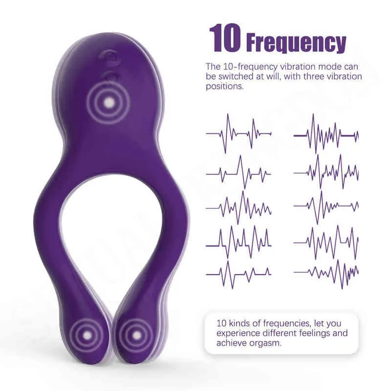 NXY Vibratoren Unisex Vibrator Männlicher Penisring Fernbedienung Sexspielzeug Nippelclip-Massagegerät Dual Shocking G-Punkt-Stimulator für Paare 220427