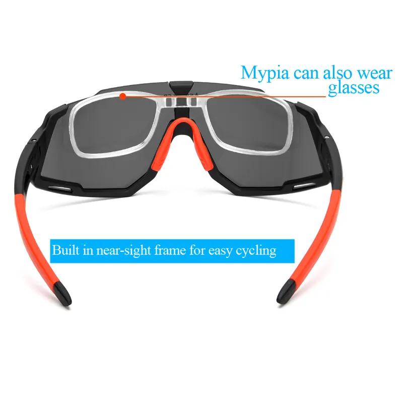 Man Cycling Okulary 5 obiektywu V400 Kobiety MTB Motower Kieliszki Rybołówstwo łowienia okularów Sports Spolaryzowane okulary rowerowe 2205271386655