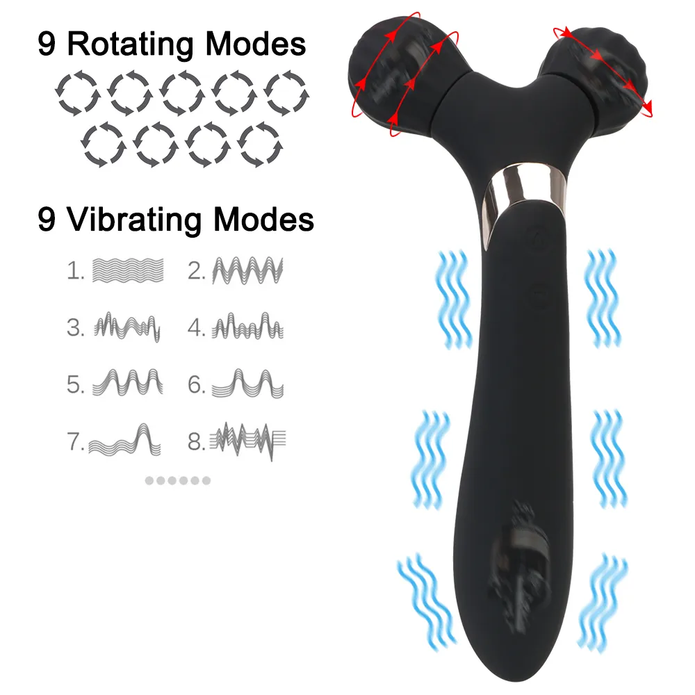 Roterande vibrator för kvinnor g spot clitoris stimulator bröst kropp massager anal vaginal vuxen sexig leksaker