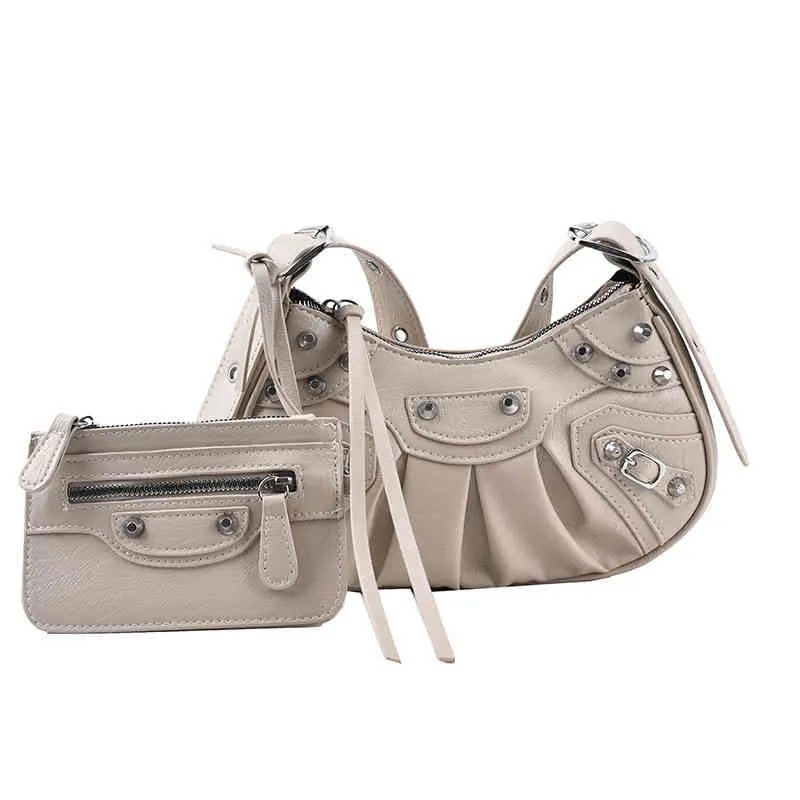 Sacs à main Outlet rivet boulette froissée nouvelle fronde une épaule texture messager sac pour femme