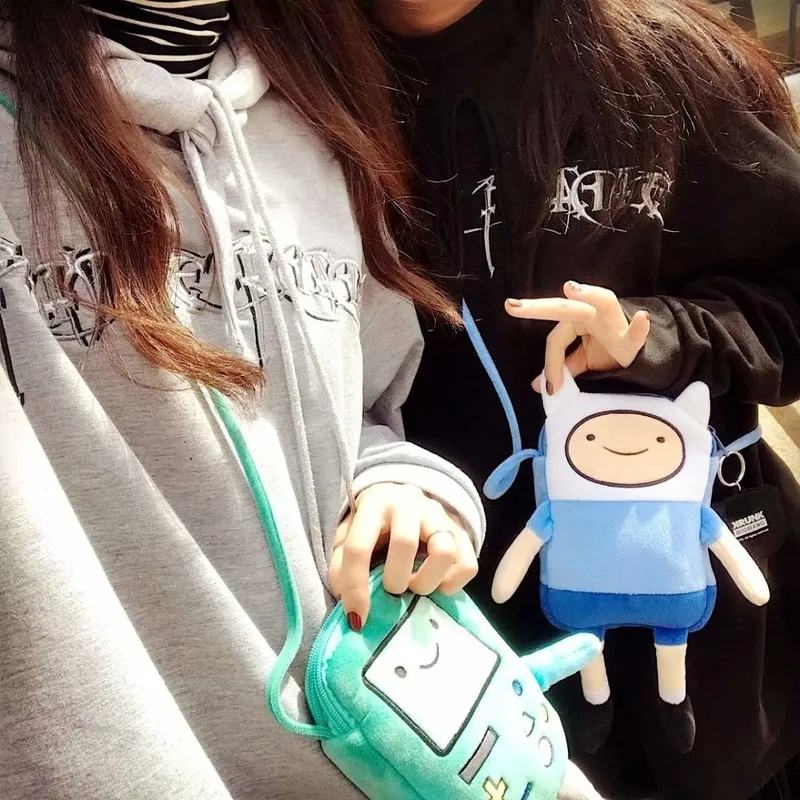 ins Finn Jake Figure Borsa a tracolla Swag Rap Borsa telefono con moneta in peluche anime advanture robert BMO giocattoli bambini 220209