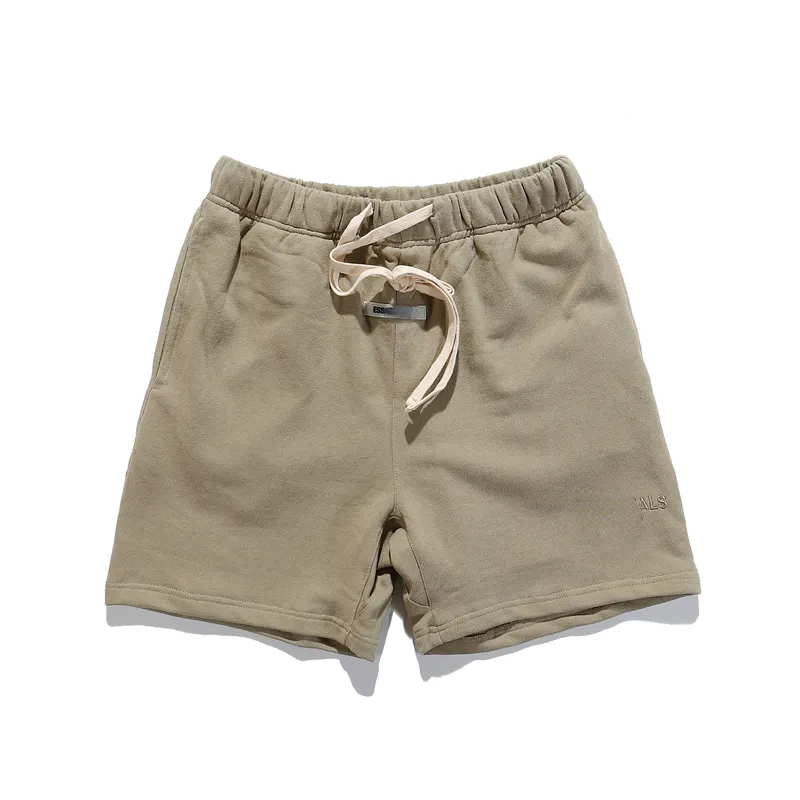 Shorts masculinos High Street Double Line Borderyer Summer Summer Loue Grande Tamanho Casual Shorts Para Homens