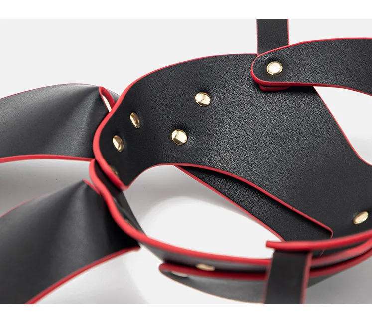 Cosplay Rabbit Mask sexy Face Shield PU Leather Long Ears Black BDSM Bondage Erotic Fetish Halloween Masquerade for Women Game