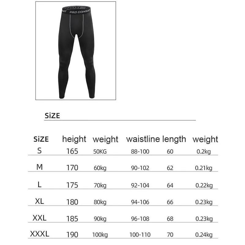 Män Kompression Tight Leggings Hög midja Lift Byxor Fitness Sport Skinny Byxor Tights Träning Träning Yoga Bottom 220727