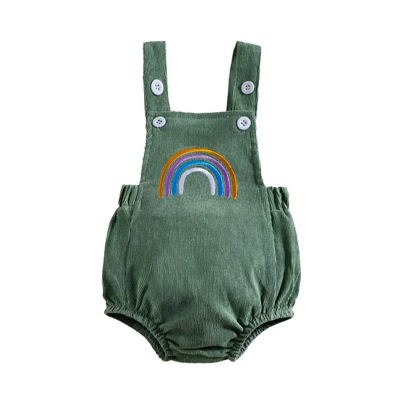 Newborn Rompers Baby Babies Bodysuits Infant Clothes Girls Onesies Piece Clothing Toddler Boys Jumpsuit Wear KidsSpring Summer Rainbow Corduroy