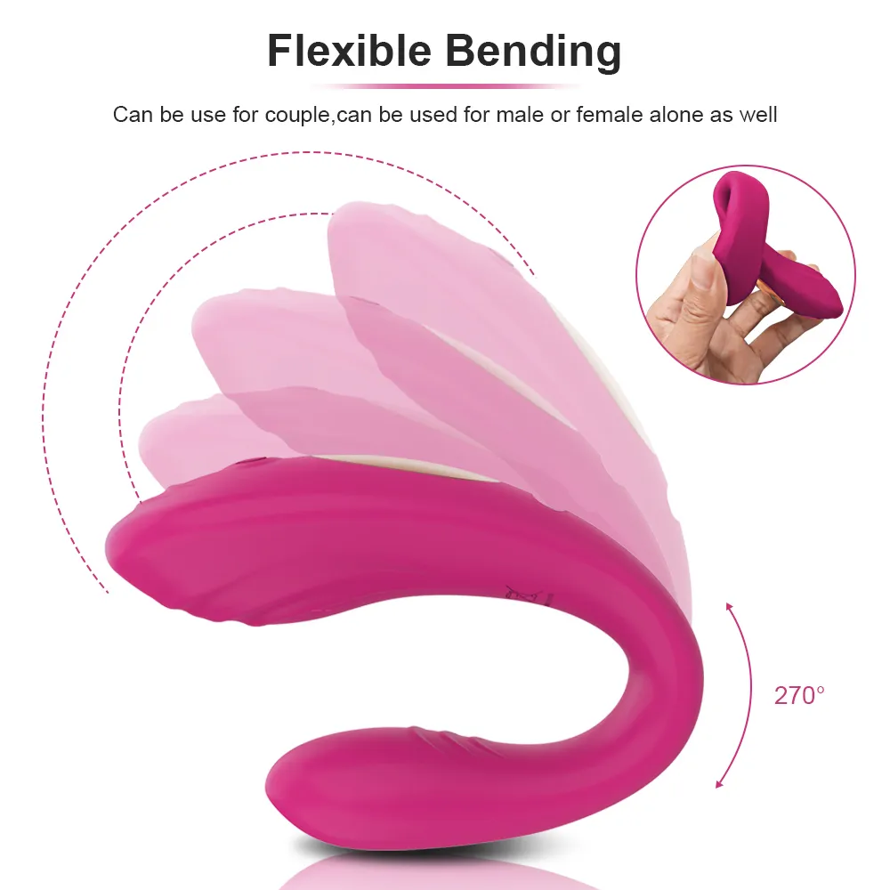 Érotique sans fil nous partageons Vibe télécommande U forme gode vibrateur G Spot Clitoris stimulateur Couples adultes sexy jouets pour femme