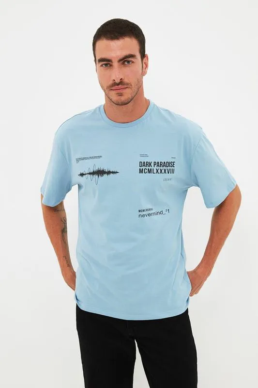 T-shirt da uomo Trendyol TMNSS20TS1097 abbigliamento da uomo moda estate primavera top t-shirt da uomo 220505