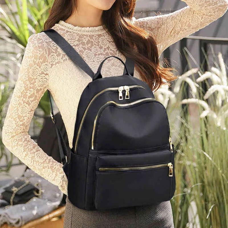 Borse da scuola Zaino casual Oxford da donna Borsa da adolescente di grande capacità Borsa da viaggio impermeabile Zaino da donna Bolsos Para Mujer 220802