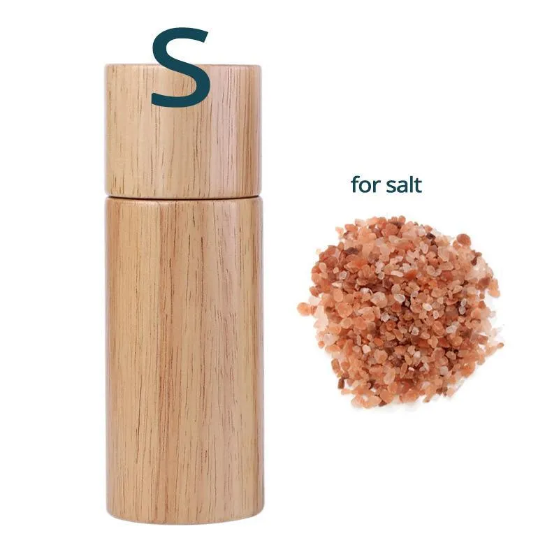 Wooden Salt and Pepper Grinder Set, Manual, 6
