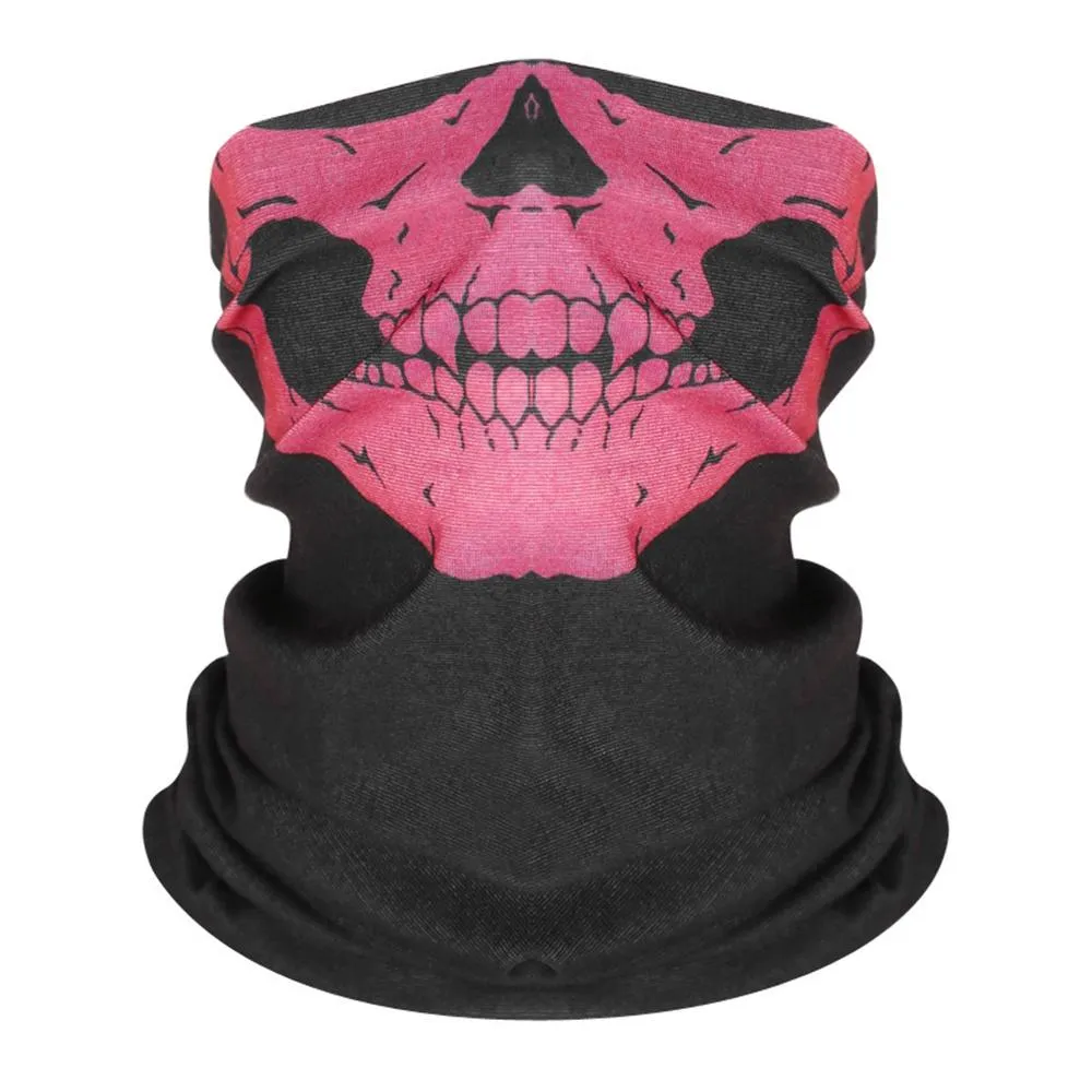 Maschera con teschio Sport all'aria aperta Sci Bici Sciarpe da moto Bandana Antipolvere Morbide e traspiranti Maschere il viso Protezione quotidiana all'aperto