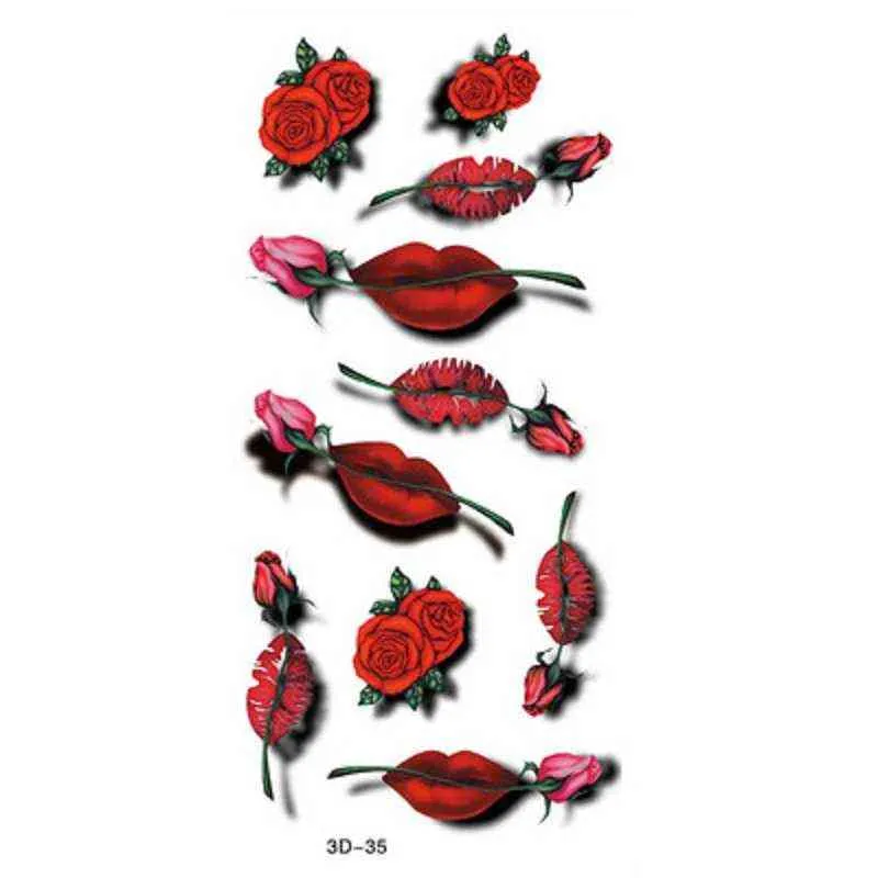 NXY Temporary Tattoo Butterfly Flower Color Printing Tatouage Sticker Waterproof Arm Clavicle Body Art Disposable 0330