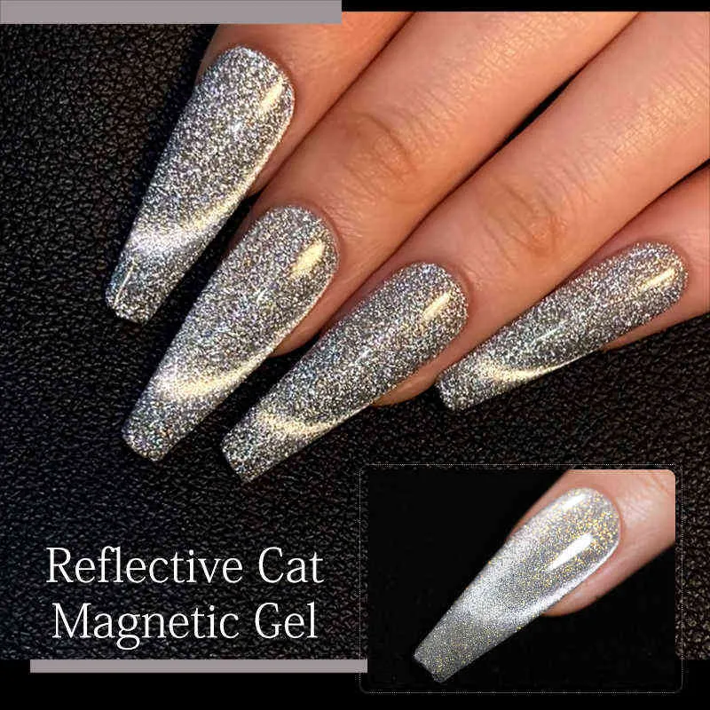 NXY Nail Gel 7 5ml Reflective Cat Magnetic Polish Iridescent Shiny Soak Off Uv Led Diy Art Decoration 0328