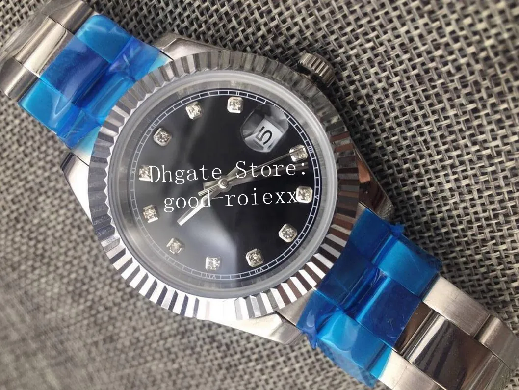 10 estilo 41mm relógio masculino relógios automático 2813 movimento ásia homens aço inoxidável safira cristal data azul cinza preto ródio ai245o