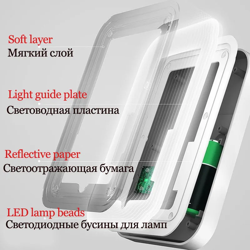 Светодиодное зеркало для макияжа с легким сенсорным экраном 3-цветовое тщеславие USB с питанием на рабочем столе