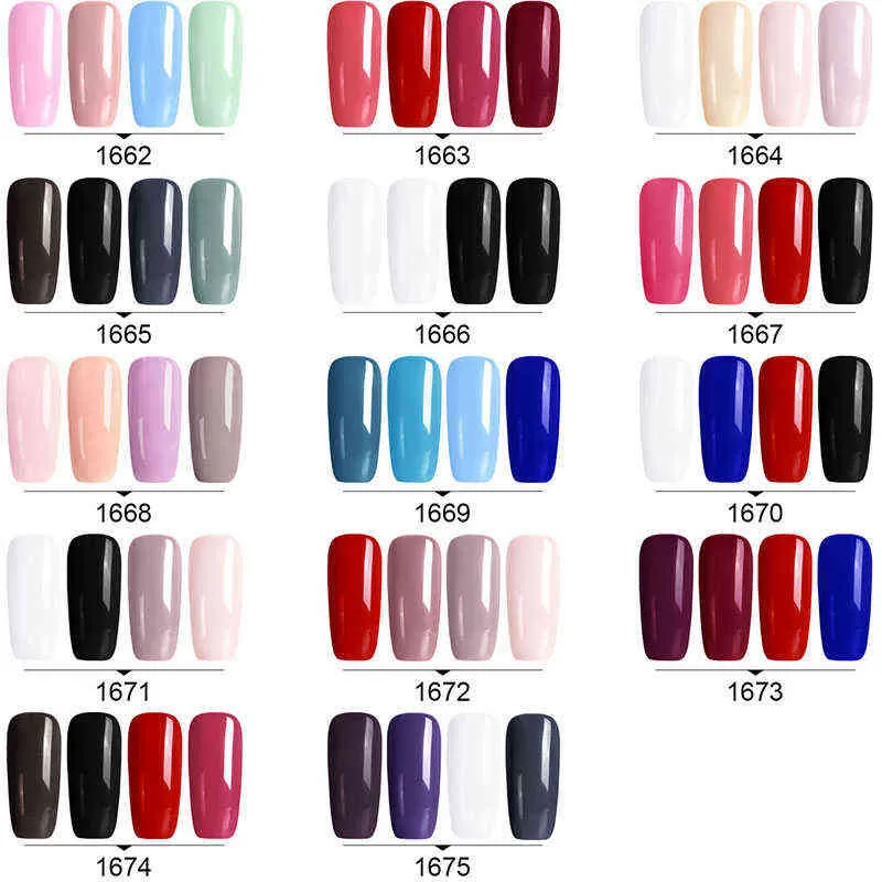 NXY Paznokci Gel Art Soak Off Polish Set UV LED Color Topcoat Manicure Hurtownie Lacquer Base 0328