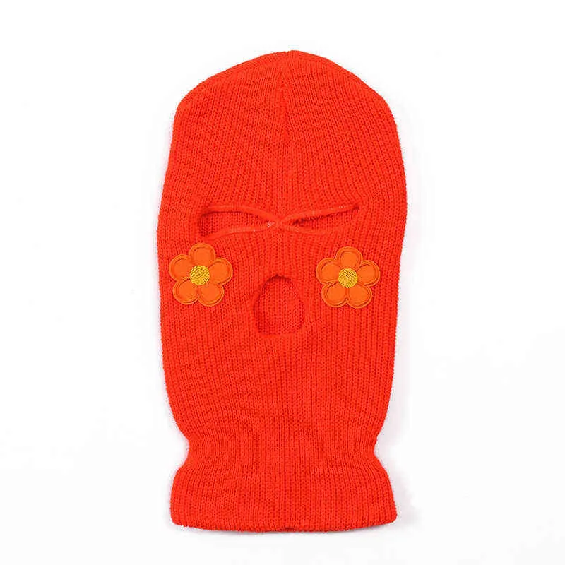 Gorro/caveira tampas de bola tampas de flor fofa blush balaclava máscara de esqui chapéus mulheres menina t220823