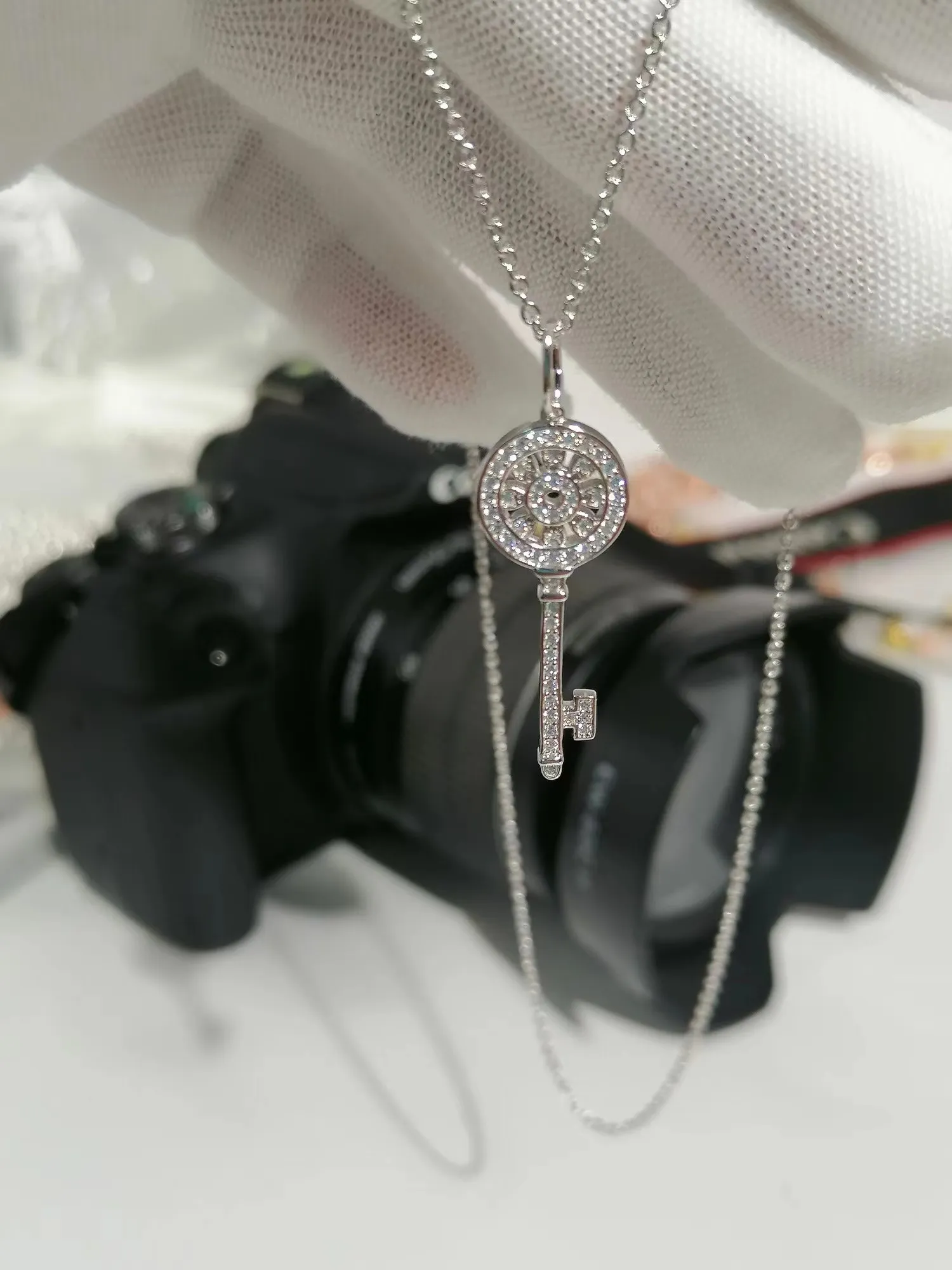 Collar clave diamante herradura hardware diseñador mujeres hombres pareja moda reloj boda fiesta día de acción de gracias San Valentín engagementme2598