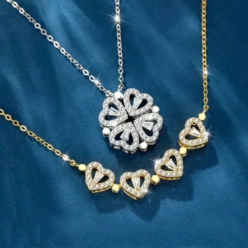 لاكي ليف neckalce النساء المغناطيس العشب يجذب ضوء الاكسسوارات الفاخرة قلادة الراقية بمعنى واحد أكثر سلسلة الترقوة