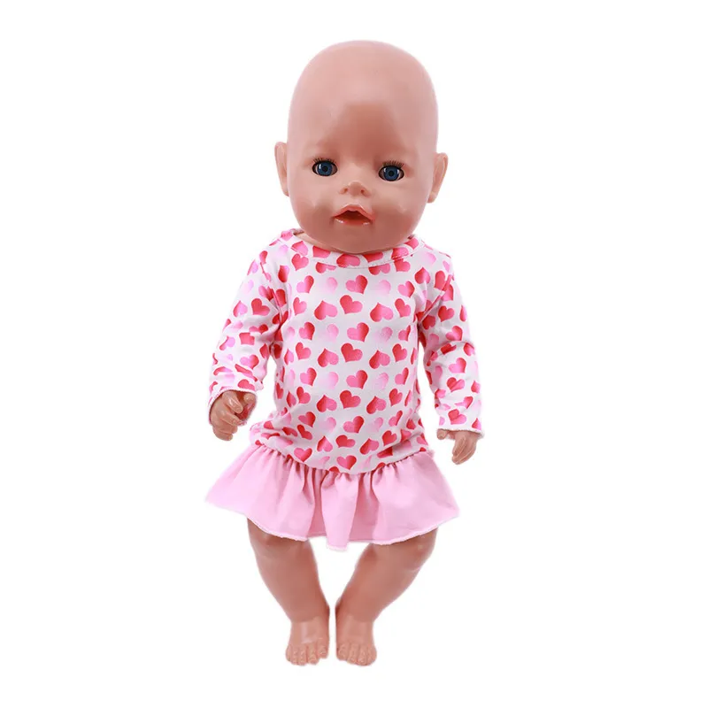 25 Pembe Serisi Bebek için Elbise Giysileri 43cm 18 inç Amerikan Bebek Kızlar Generatbaby Born Accessoriesgift Kızlar için 220815