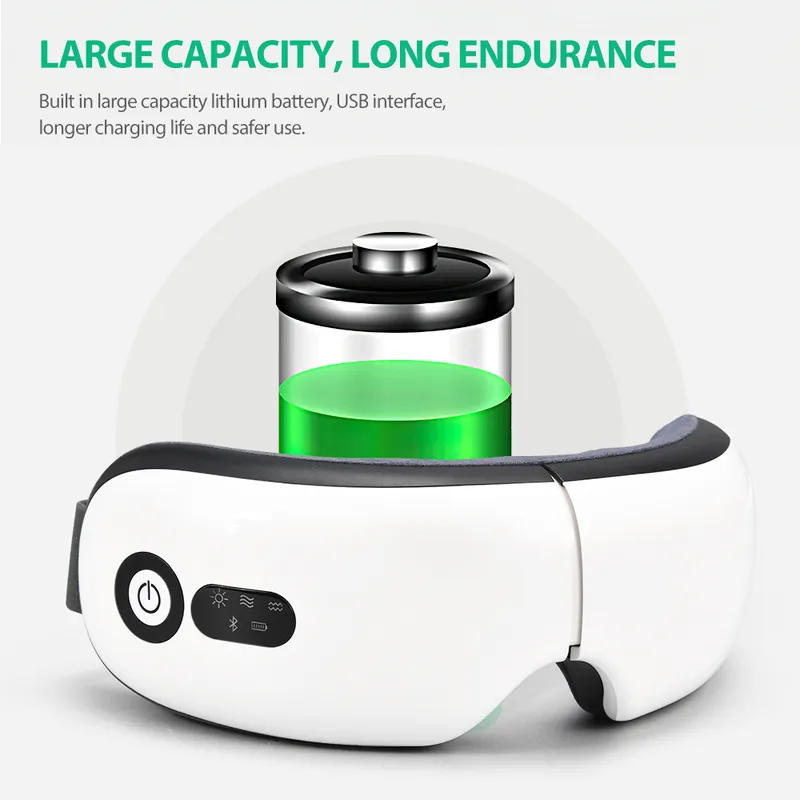 Eye Massager Smart Airbag Vibration Care Instrument Compress Support Bluetooth Fatigue Massage Glasses 220908