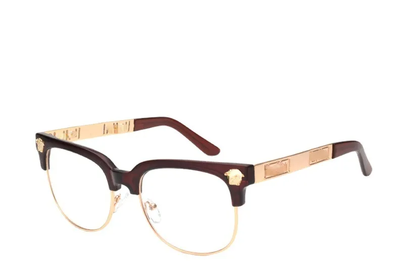 Projektantka mody okulary przeciwsłoneczne Kobiety Mężczyźni Optyka Recepty Okulary Ostańce Vintage zwykłe szklane okulary z logo8192349