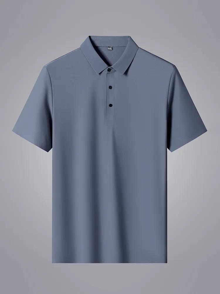 Été Hommes Polos Classique À Manches Courtes Tee Respirant Refroidissement À Séchage Rapide En Nylon Polos Hommes Golf T-shirt Plus La Taille 8XL 220608