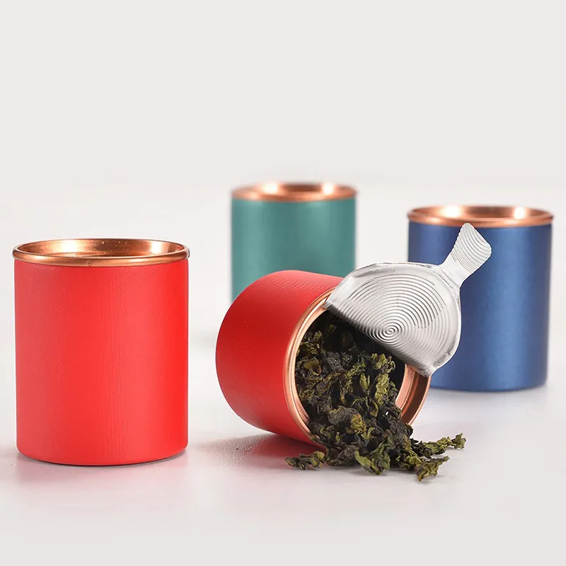 / lote Eco amigável redondo contêiner de papel descartável Tubo de embalagem de chá cilindro de alimentos Opções de cores múltiplas