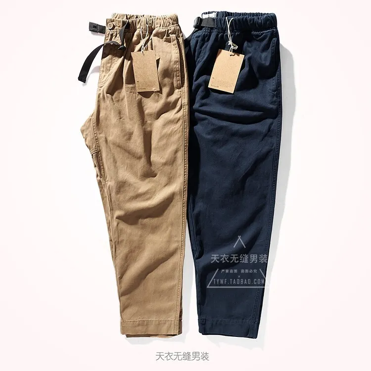 Autumn Japanese Retro Woven Tooling Function Straight Harem Pants Herr Fashion Loose Street Skateboard BF Casual Pants CX220401