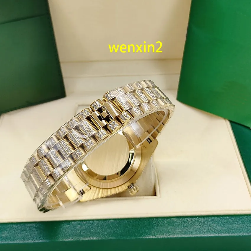 Классические мужские часы роскошные 43 -миллиметровые механические автоматические из нержавеющей стерео -стерео римские панели с бэзой полной алмазов