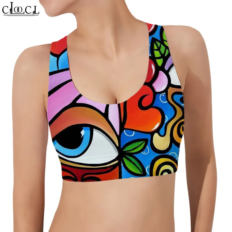 Summer Women Sports Vest Polynesia Abstract Art 3D Pattern Tank Top Casual Yoga Running Female Outdoor Fitness Sports Bra W220616