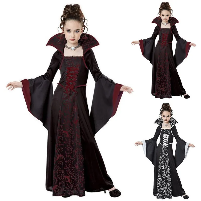 Occasions spéciales Costume d'Halloween pour Enfants Filles Sorcière Cosplay Costume 220823