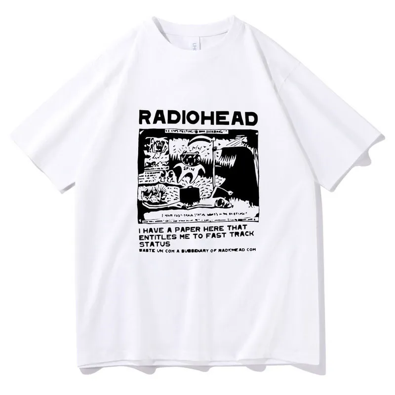 Radiohead T Shirt Men Fashion Summer Cotton Tshirts Kids Hip Hop Tops Arctic Monkeys Tees Women Tops Rock Boy Camisetas Hombre 220607