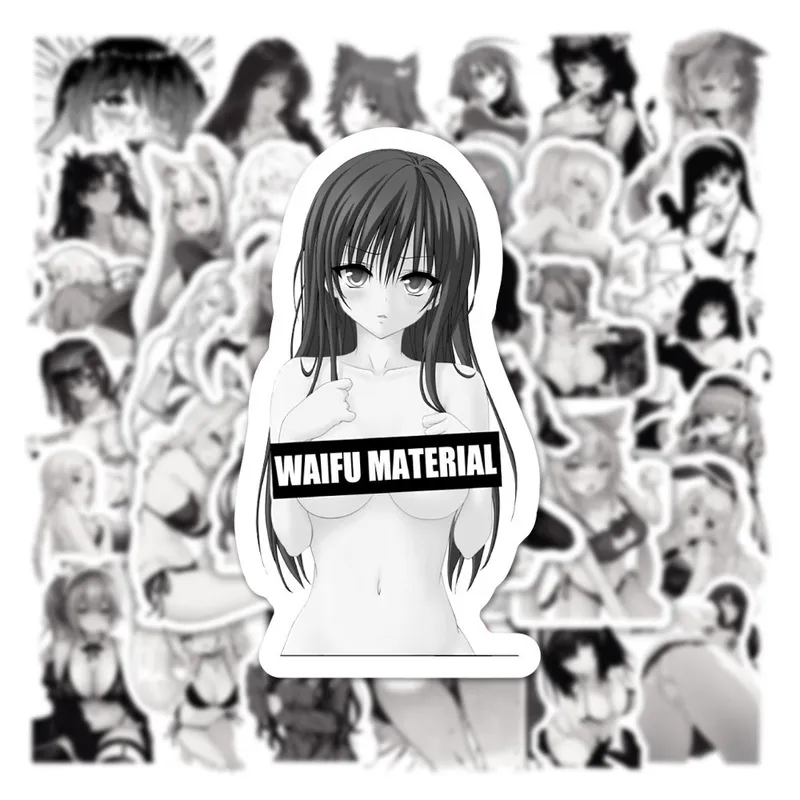 10 30 50 Anime Sexy Hentai Girl Waifu Stickers Skateboard Laptop Phone Computer Bike Car Guitar Cool Waterproof Sticker 220716