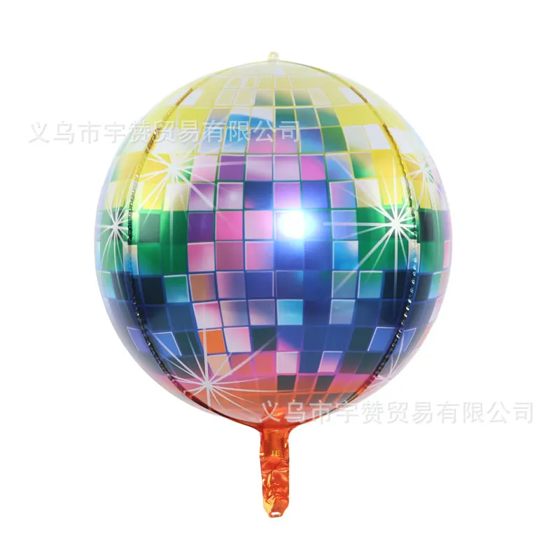 10 pièces 22 pouces 4D ballons ronds grand miroir métallique or Laser argent Disco feuille ballon pour Disco danse fête anniversaire décor
