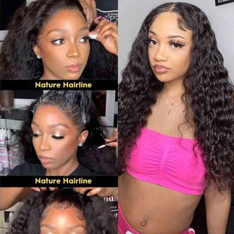 360 Lace Frontale Wig Human Hair Braziliaanse S Water Wave S Glueless 220608